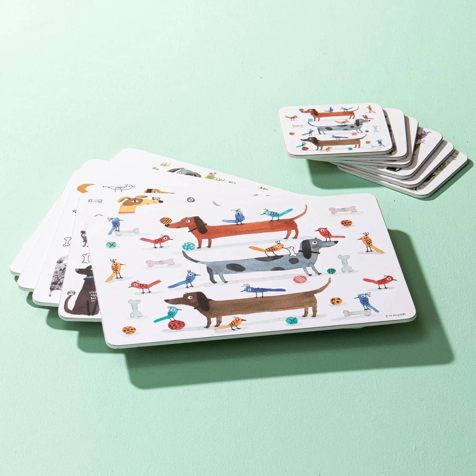 Ashdene Canine Capers Assorted Coaster Set