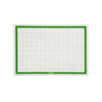 Tovolo TrueBake silicone baking mat, half sheet, with a green grid border