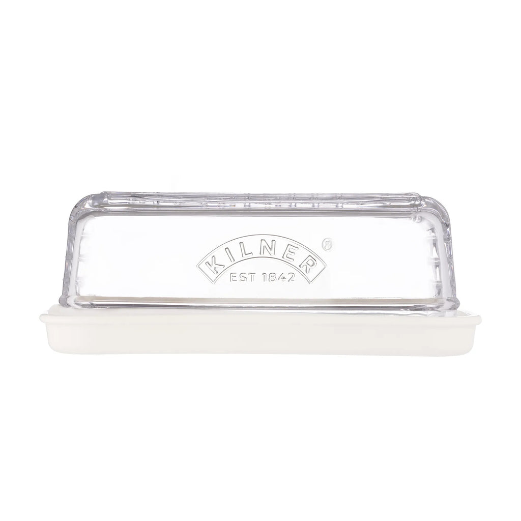 Kilner cheese store, a clear glass dome and base