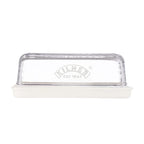 Kilner cheese store, a clear glass dome and base