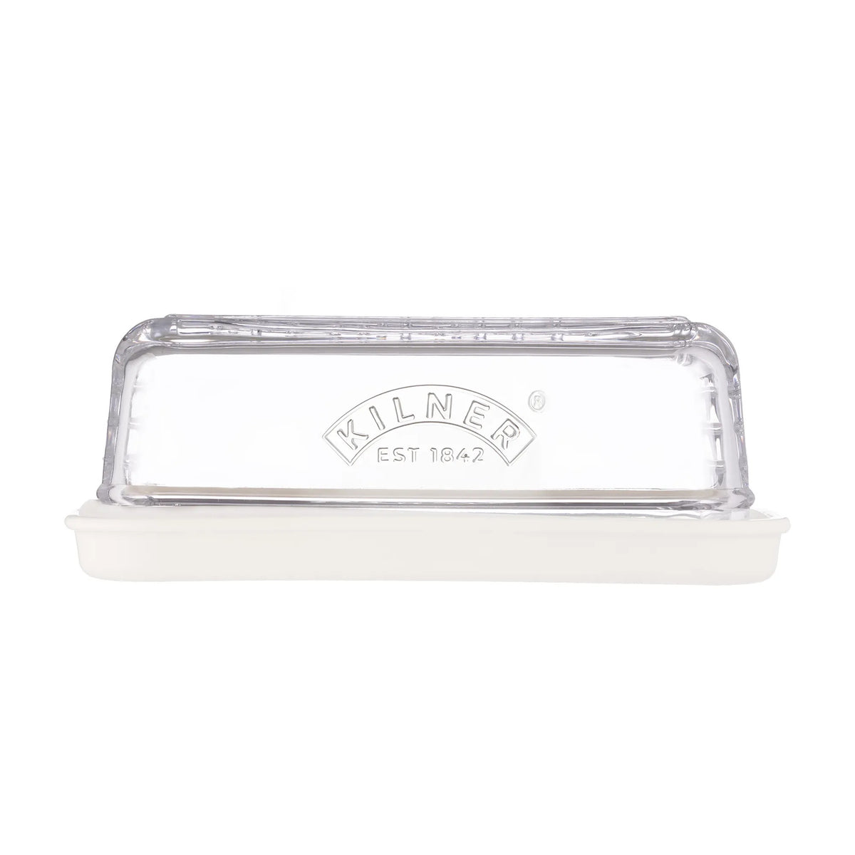 Kilner cheese store, a clear glass dome and base