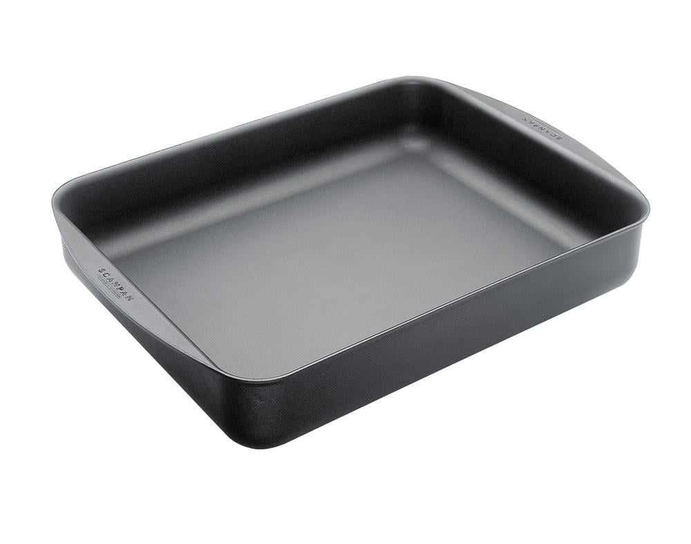 Scanpan Classic small roasting pan, 34 x 22cm, in dark non-stick steel