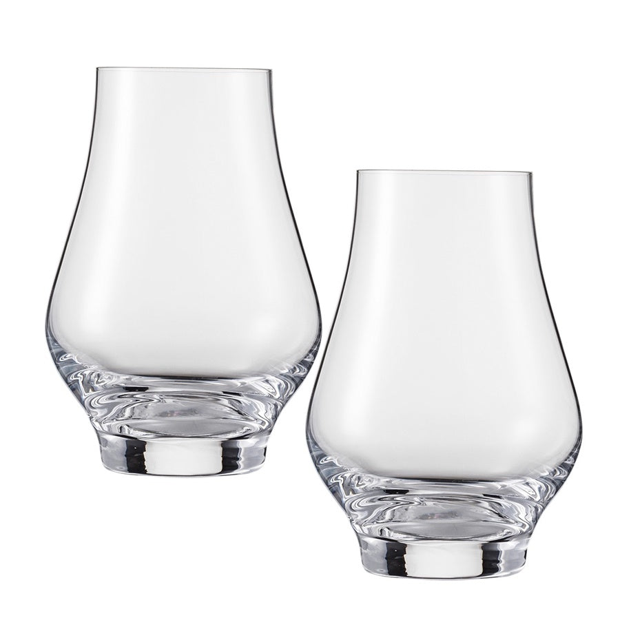 Schott Zwiesel Bar whisky nosing glasses, a pair of tulip-shaped glasses