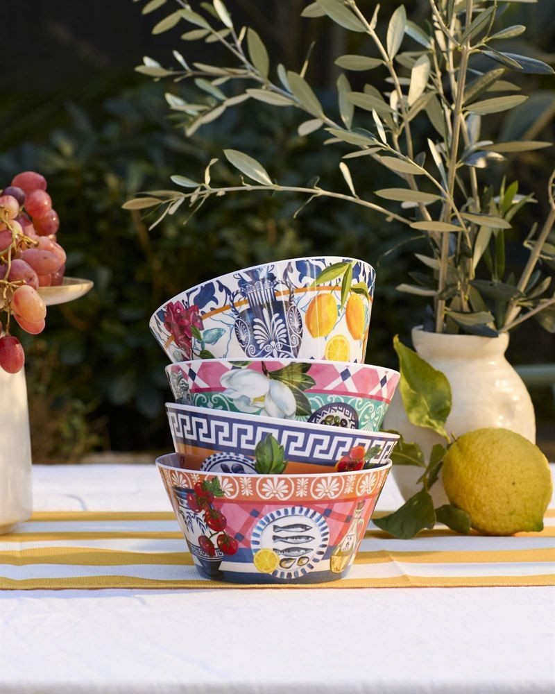 La La Land - Mediterranean Summer Set of 4 - Melamine Bowls