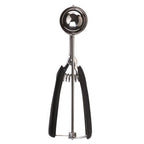 OXO Good Grips medium cookie scoop with a black handle and a steel bowl
