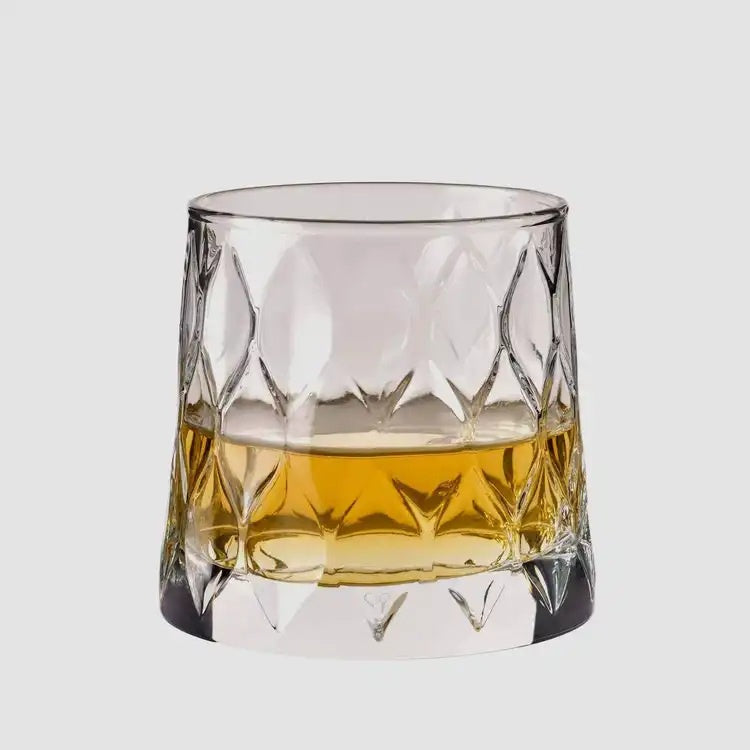 Pasabahce Leafy tumbler, 300ml, set of four in clear glass with a leaf pattern