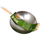 D Line Carbon Steel Wok with Handle - 36cm
