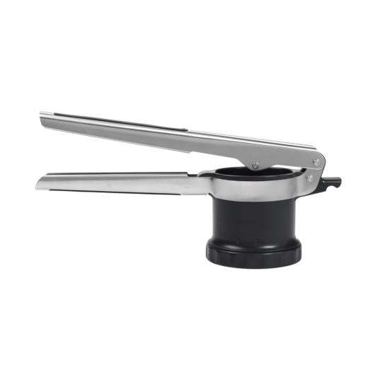 OXO Good Grips 3-in-1 adjustable potato ricer with stainless steel handles and a black base