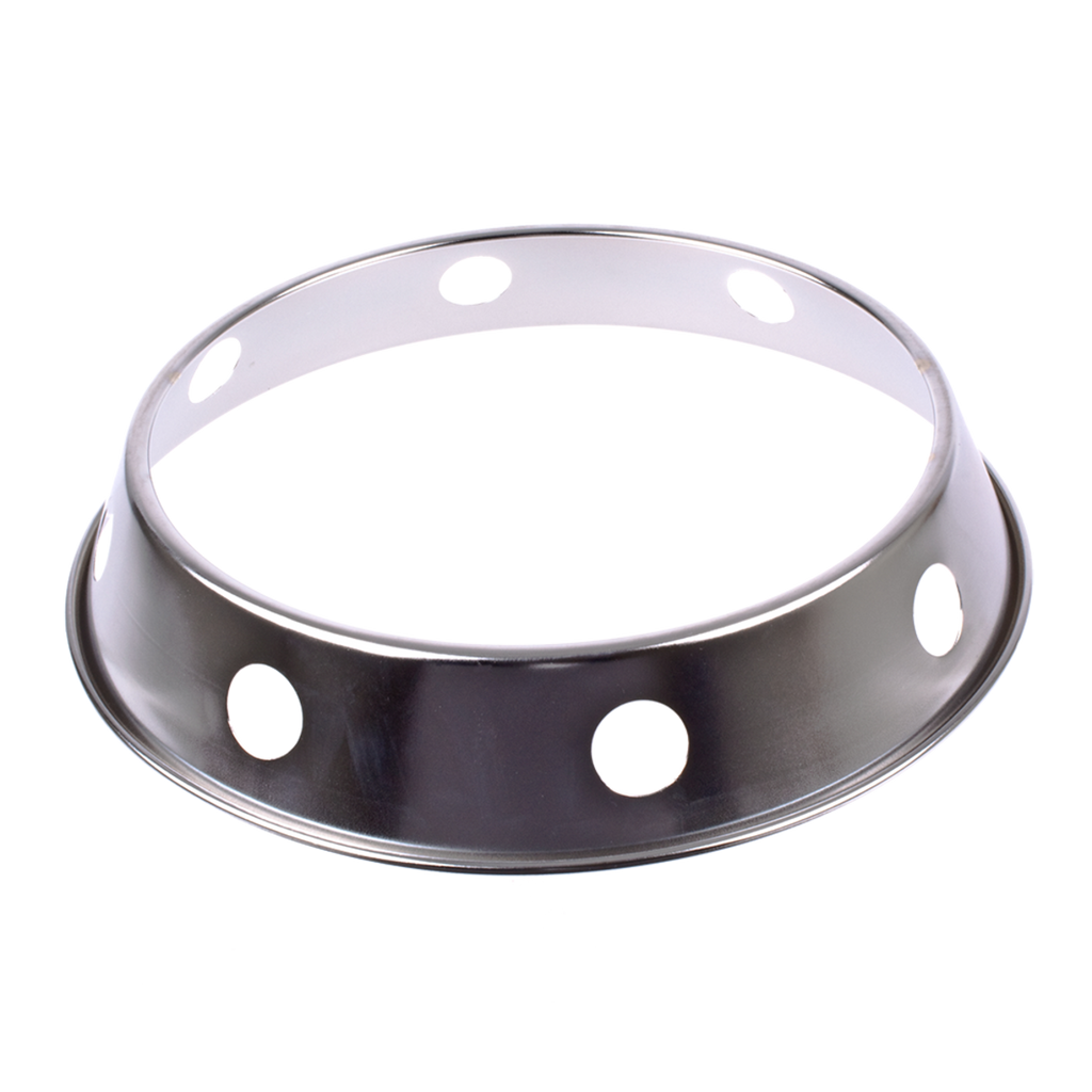 D Line chrome plated steel wok ring with round vent holes