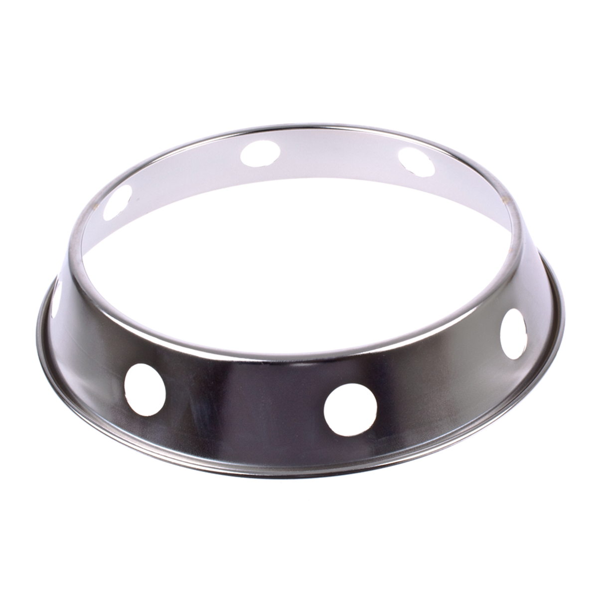 D Line chrome plated steel wok ring with round vent holes