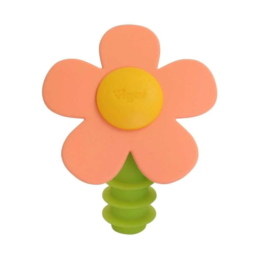 Vigar Flower Power Silicone Assorted Bottle Stopper