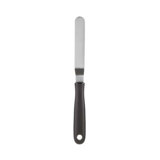OXO Good Grips cupcake icing knife, a small offset spatula with a black handle