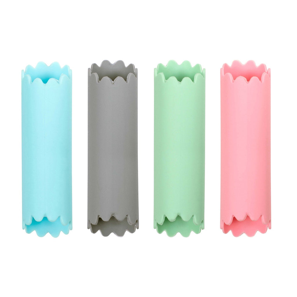 Avanti silicone garlic peeler tubes in assorted colours including teal, grey, green and pink