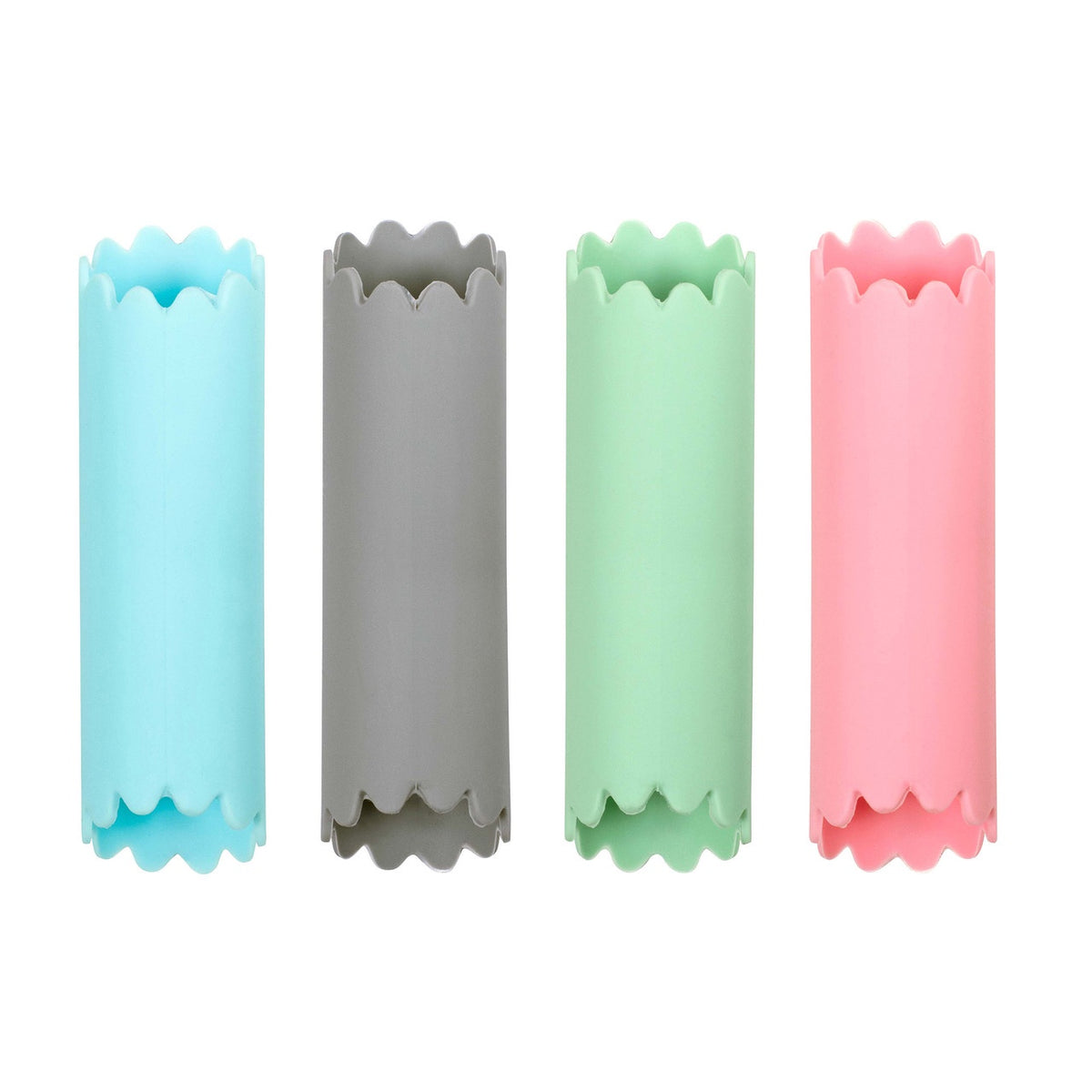 Avanti silicone garlic peeler tubes in assorted colours including teal, grey, green and pink