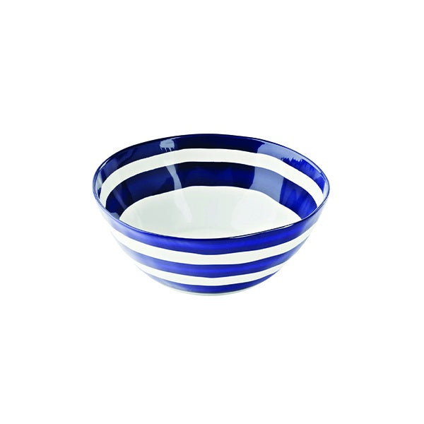 Guzzini Riviera 22cm bowl in blue and white stripes