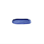 Guzzini Riviera small tray in medium blue, a slim oval shape