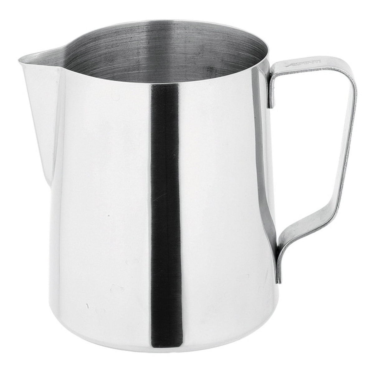 Avanti stainless steel milk jug with a spout and a side handle