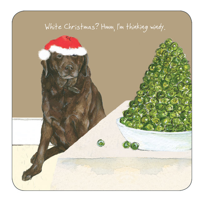 The Little Dog Laughed Christmas Coaster