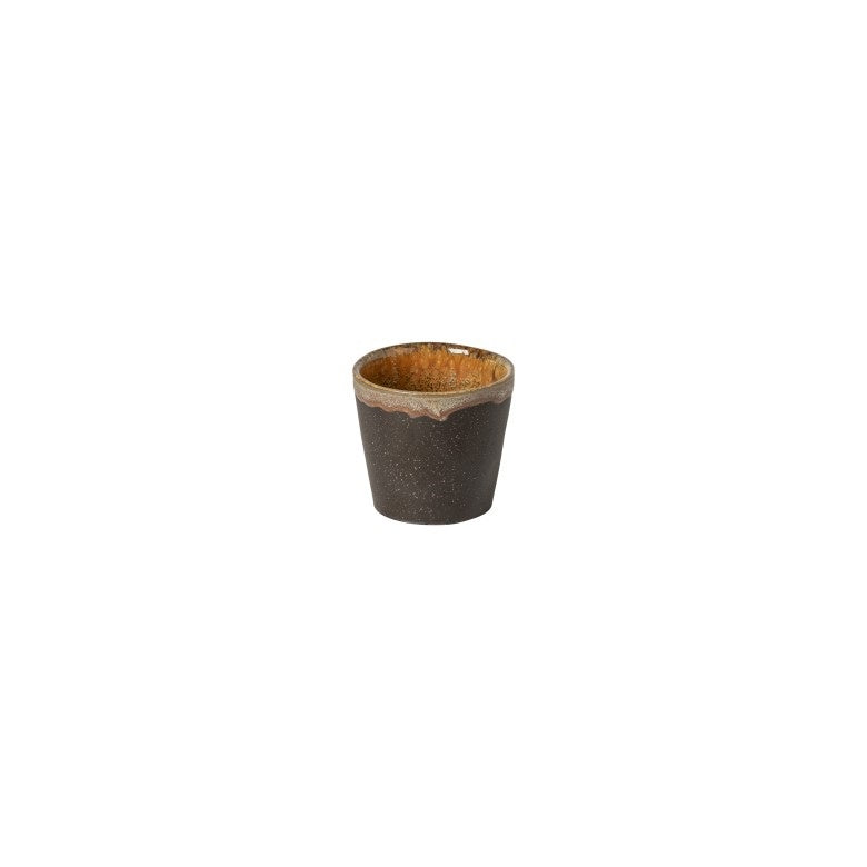 Casafina Poterie Mocha espresso cup, 70ml, in dark textured stoneware