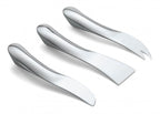 Philippi Wave cheese knife set, three stainless steel knives with curved wave-shaped handles