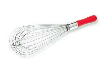 Best 12 inch stainless steel whisk with a red handle