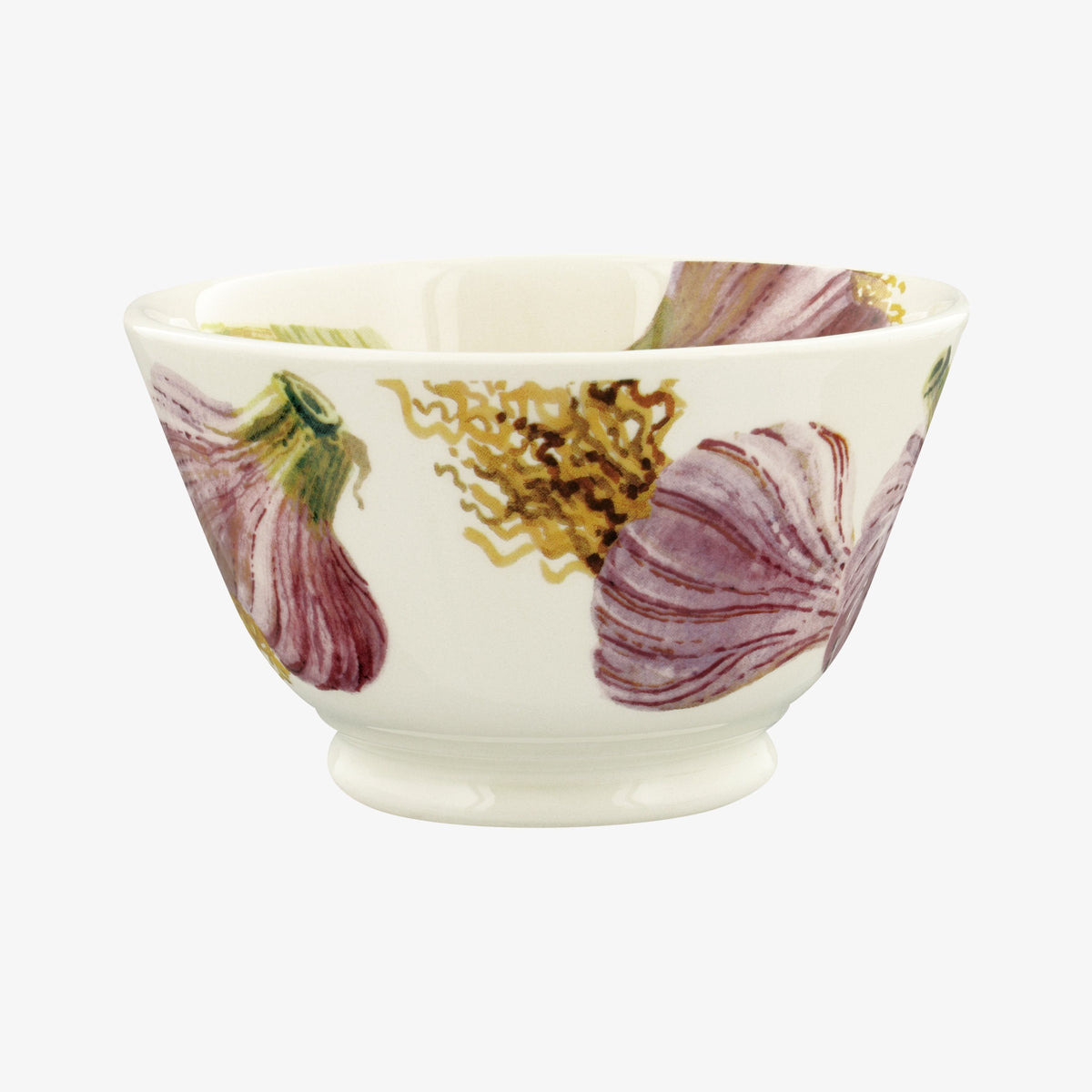 Emma Bridgewater Veggie Garlic small bowl with an illustrated garlic bulb design