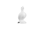 Le Creuset stoneware pie bird in white, shaped like a bird with an open beak vent