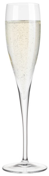 Luigi Bormioli Vinoteque flute glasses, 175ml, a set of six