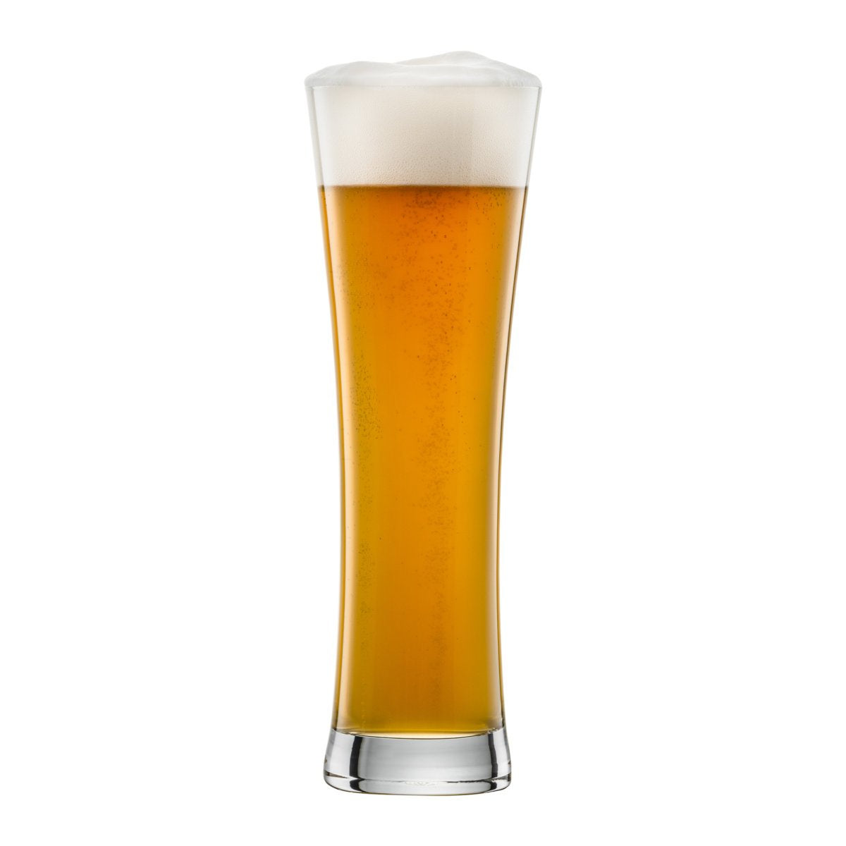 Schott Zwiesel wheat beer glass, 451ml, filled with golden beer and foam
