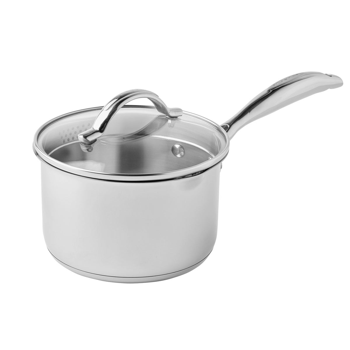 Scanpan STS saucepan with a draining glass lid, 18cm/2.5L, in stainless steel