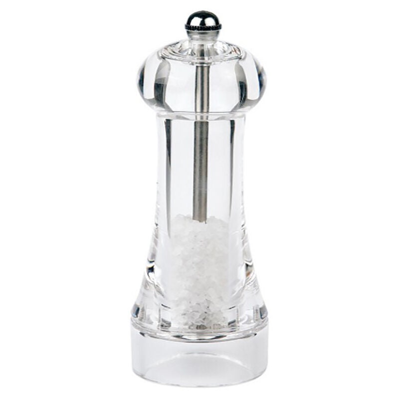 Peugeot Toul salt mill, 16cm, in clear acrylic filled with salt