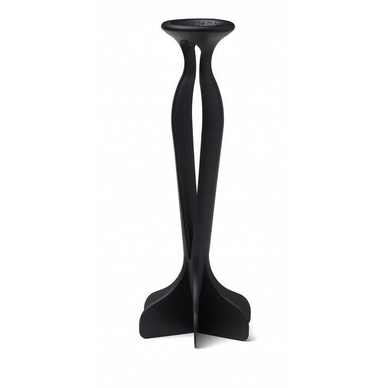Hackit kitchen utensil, a black tool with a curved handle and a flat perforated base