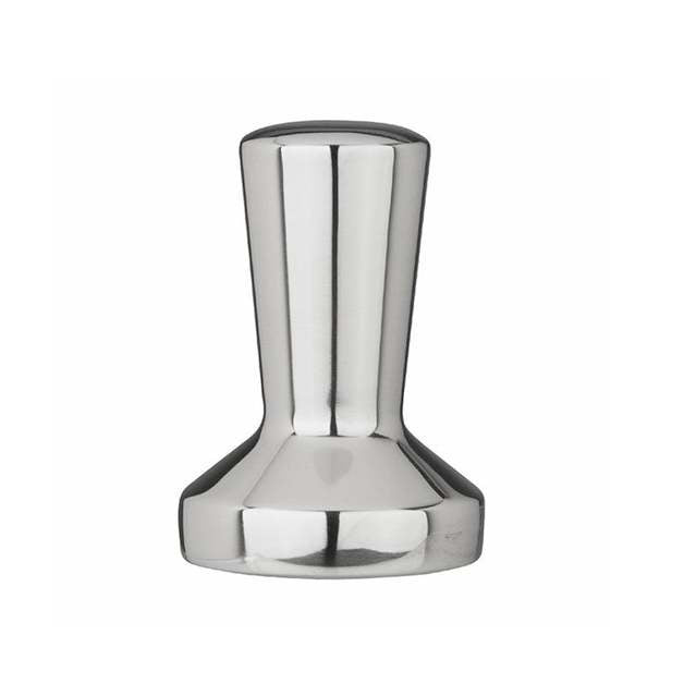 Casabarista stainless steel coffee tamper with a flat base and a tapered handle