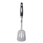 Scanpan Classic slotted turner, 34cm, in stainless steel with a black handle