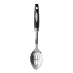 Scanpan Classic slotted spoon, 32cm, in stainless steel with a black handle
