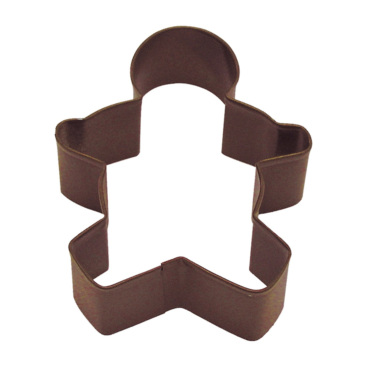 Cookie cutter in the shape of a gingerbread boy, 9cm, in brown