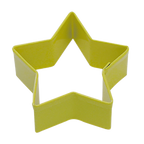 R & M star cookie cutter in lime yellow