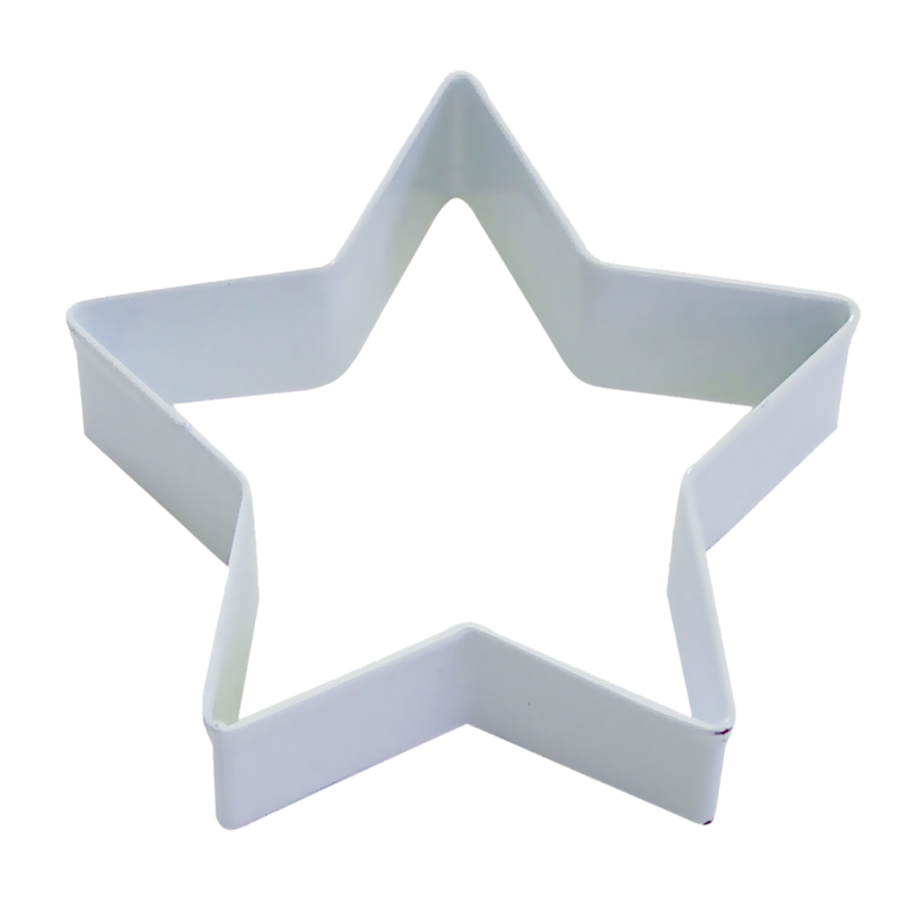 R & M star cookie cutter in white