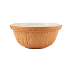 Mason Cash In The Forest mixing bowl in ochre bear-embossed stoneware with a cream interior
