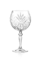 RCR Melodia gin glass with a cut crystal pattern
