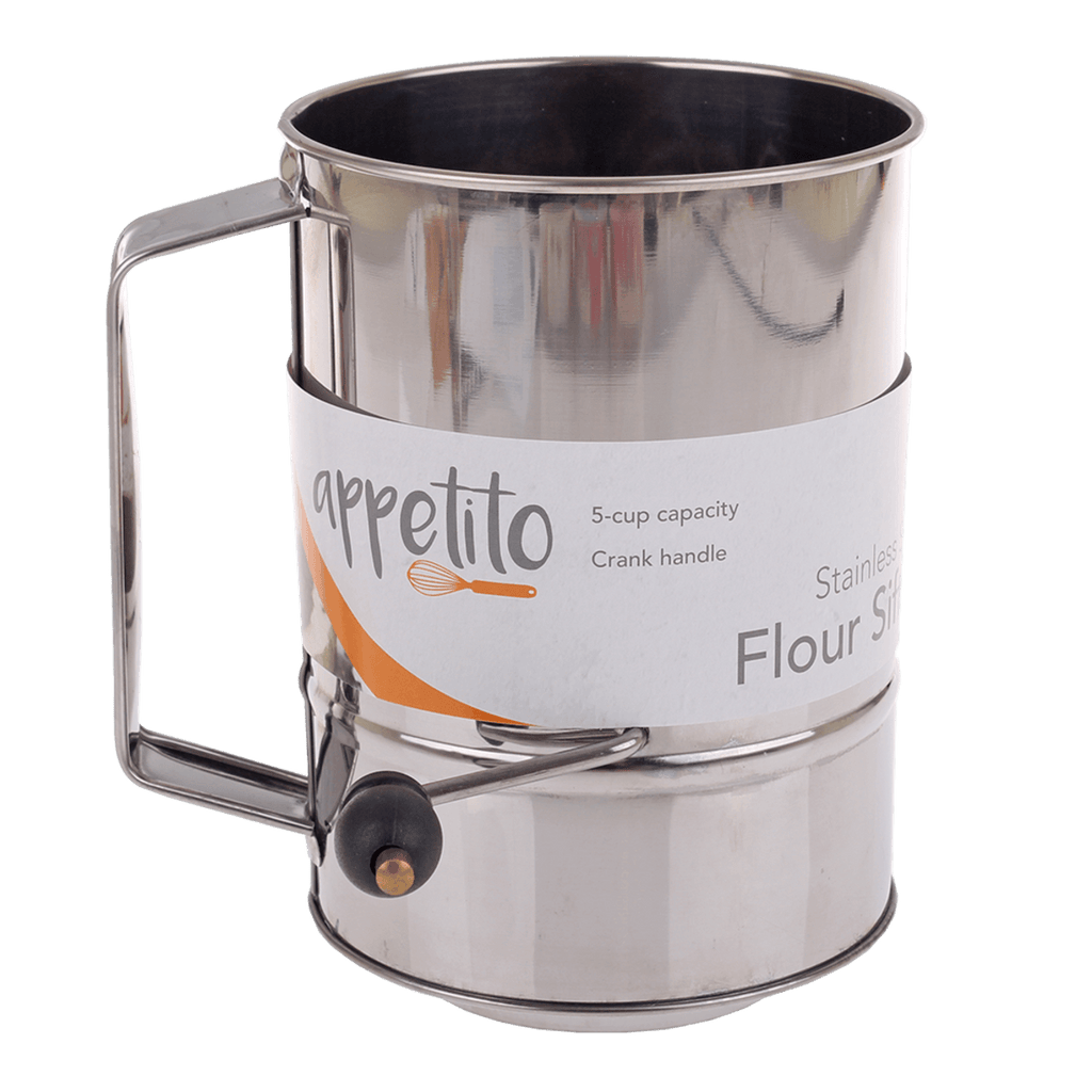 Appetito Stainless Steel Flour Sifter Crank
