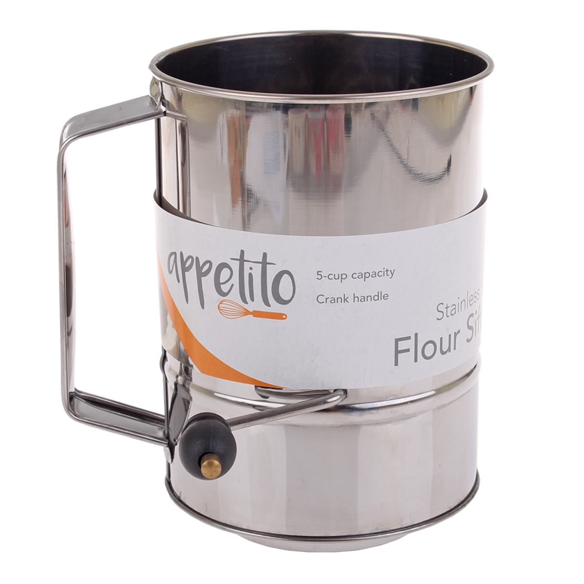 Appetito Stainless Steel Flour Sifter Crank