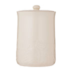 Mason Cash In The Meadow storage jar in cream with an embossed floral lid