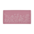 Mason Cash In The Meadow rectangle platter in pink with embossed wildflowers