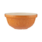 Mason Cash Home To Roost mixing bowl, 2 litre, in orange with an embossed hen and foliage design