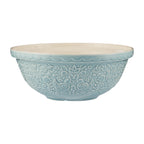 Mason Cash Home To Roost mixing bowl, 2.7 litre, in blue with embossed hens and foliage