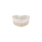 Rustic Charm baking dish, 14 x 12 x 6.5cm, in cream with a tan base band