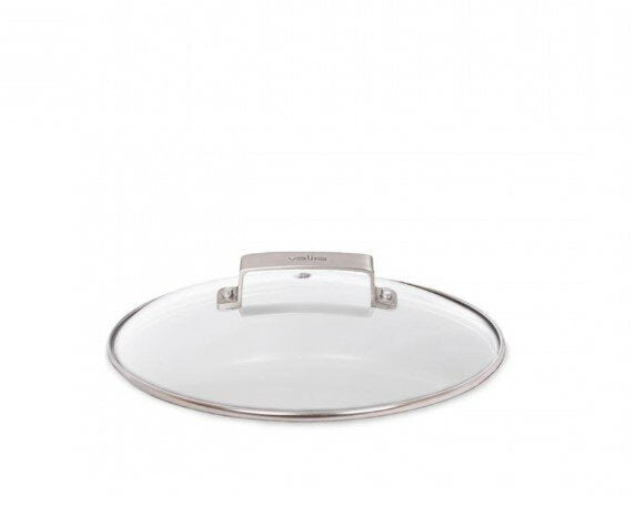 Valira glass lid, 28cm, with a stainless steel rim and handle