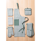 Ladelle Eco Gingham Green Oven Mitts