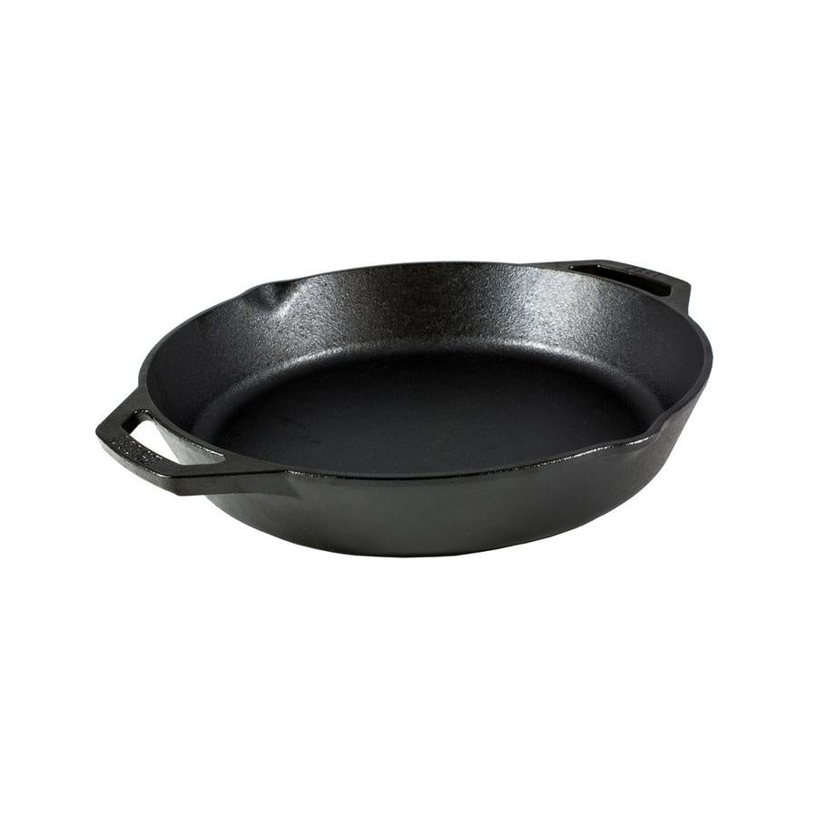 Lodge 30cm cast iron dual handle pan in black